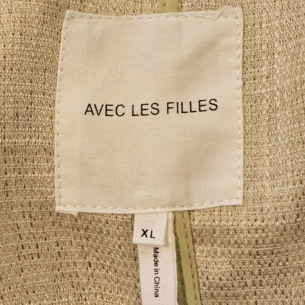 Avec Les Filles XL Linen-Look Boxy Light Green Hooded Utility Jacket - Picture 10 of 11